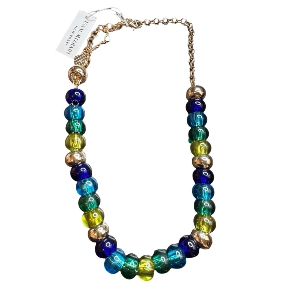 Isaac Mizrahi Shades of Blue Beaded Necklace - Picture 3 of 4